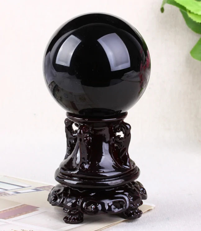 Obsidian Stone Crystal Ball