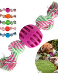 Rope and Rubber Ball Dog Toy