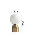 Glass Ball Brass Table Lamps