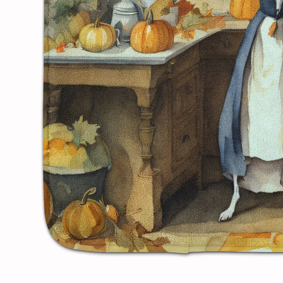 Italian Greyhound Pumpkins Memory Foam Kitchen Mat