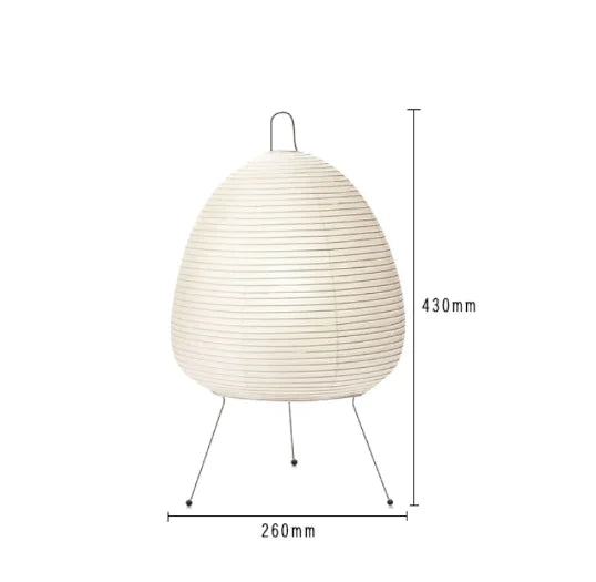 Japanese-Style Rice Paper Table Lamp