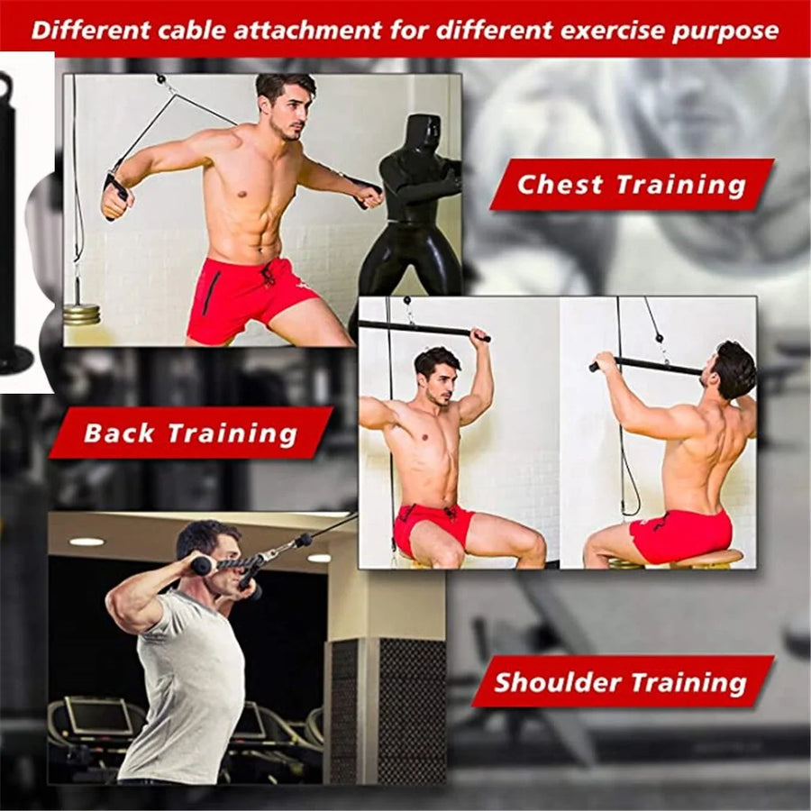 At Home Gym Pulley Cable Set