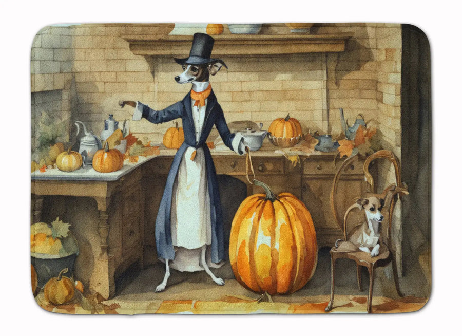 Italian Greyhound Pumpkins Memory Foam Kitchen Mat