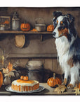 Australian Shepherd Pumpkins Memory Foam Kitchen Mat