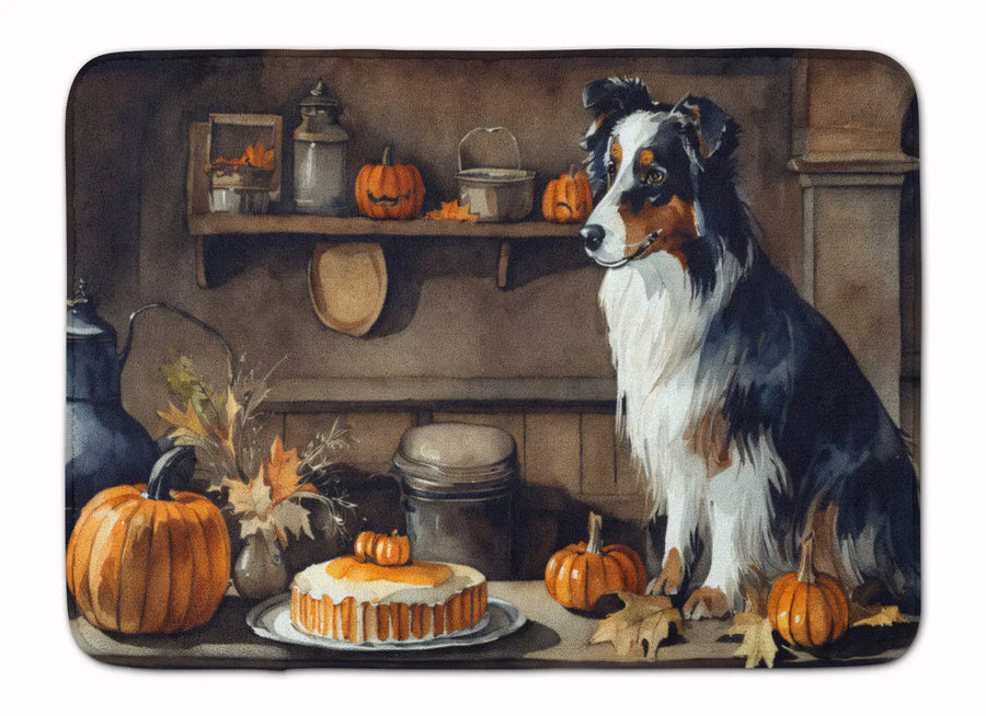 Australian Shepherd Pumpkins Memory Foam Kitchen Mat