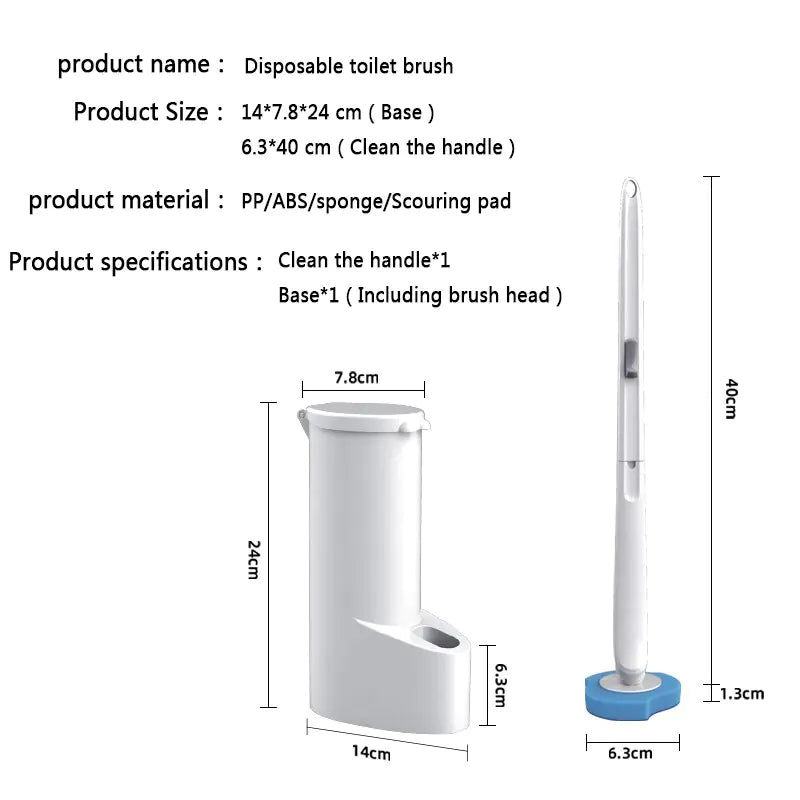 Disposable Toilet Brush Cleaner with Handle