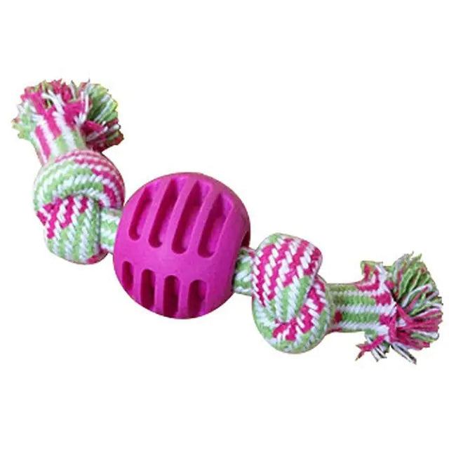 Rope and Rubber Ball Dog Toy