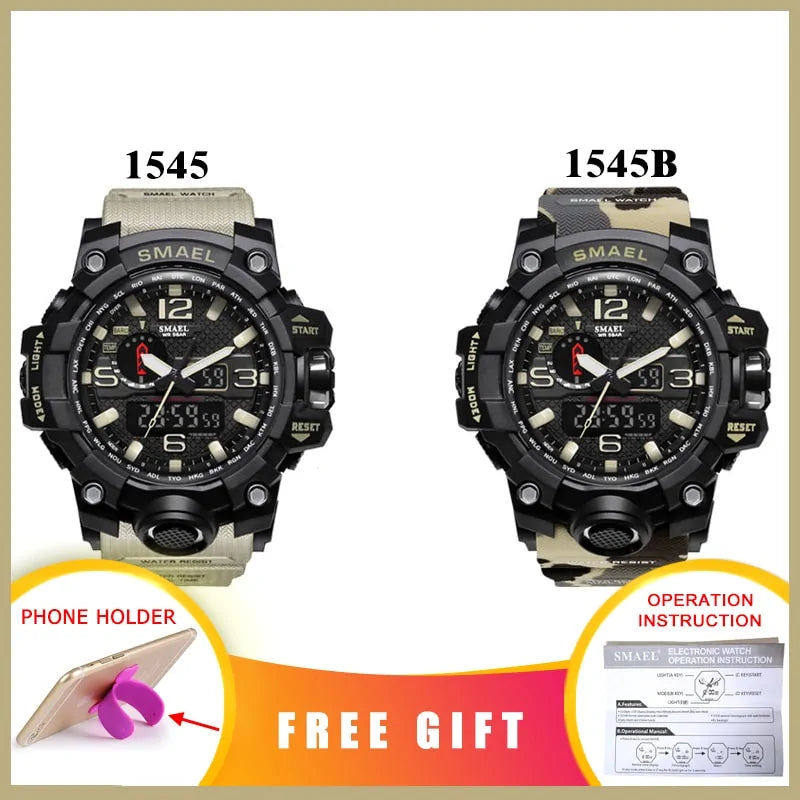 Men Sports Watches Dual Display