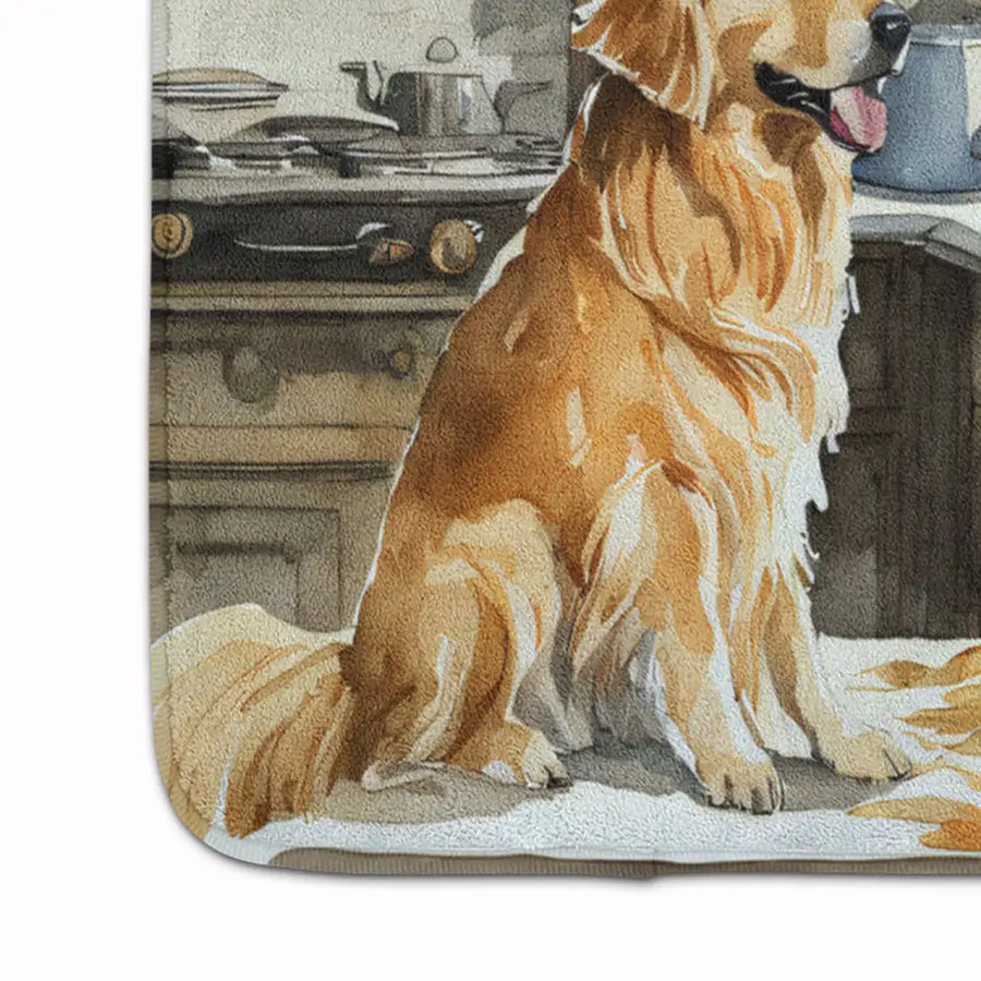 Golden Retriever Pumpkins Memory Foam Kitchen Mat