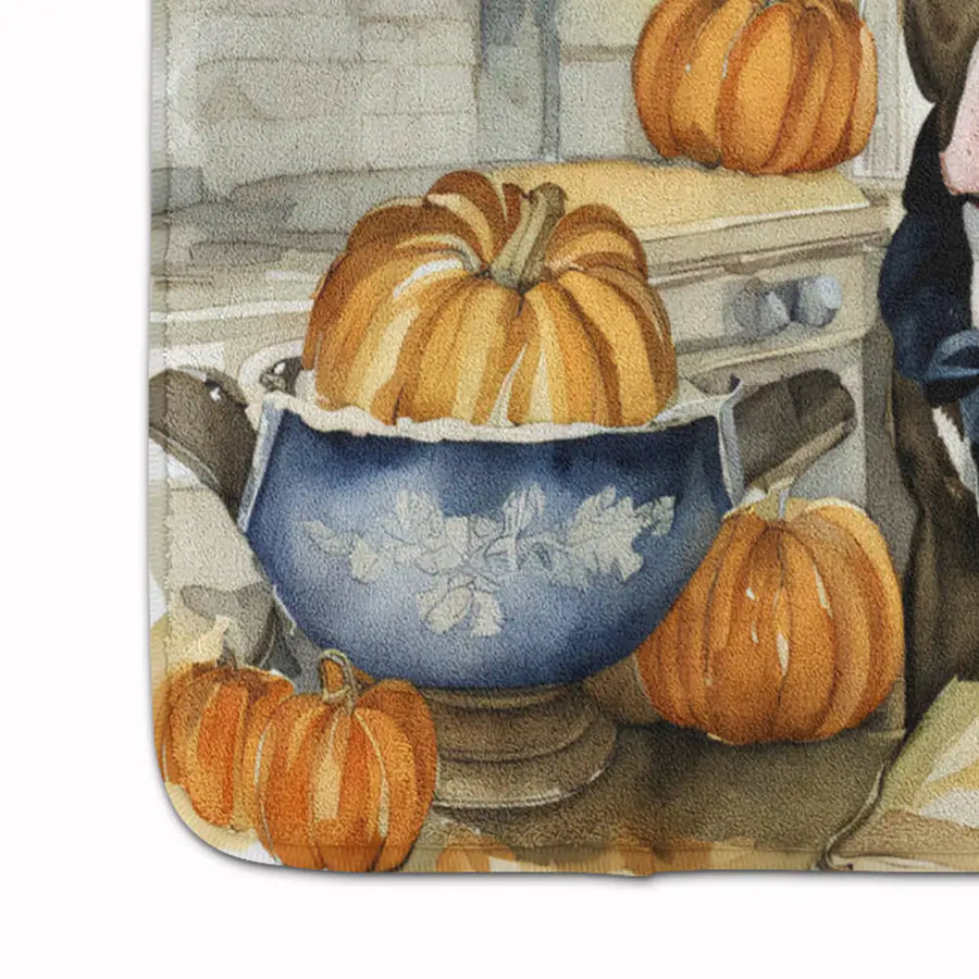 Pit Bull Terrier Pumpkins Memory Foam Kitchen Mat