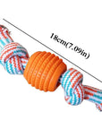 Rope and Rubber Ball Dog Toy