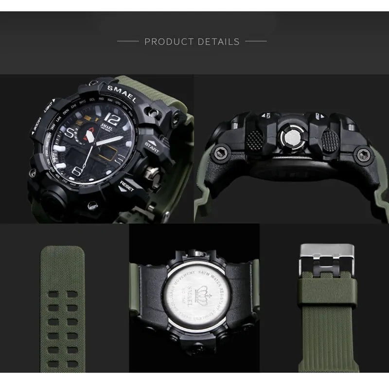 Men Sports Watches Dual Display