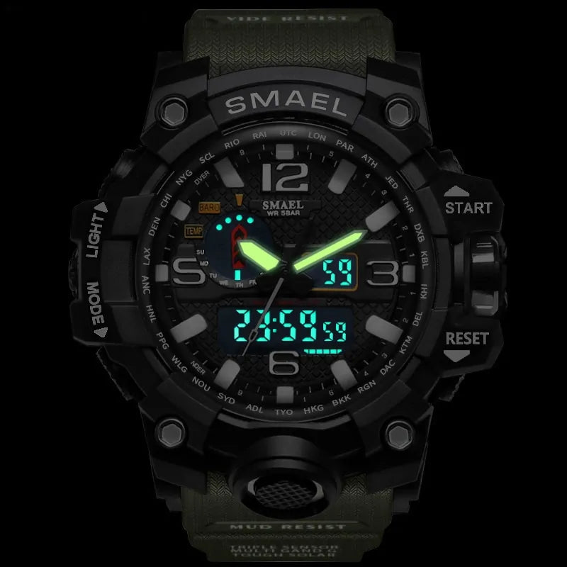 Men Sports Watches Dual Display