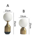 Glass Ball Brass Table Lamps