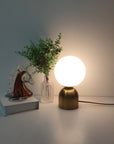 Glass Ball Brass Table Lamps