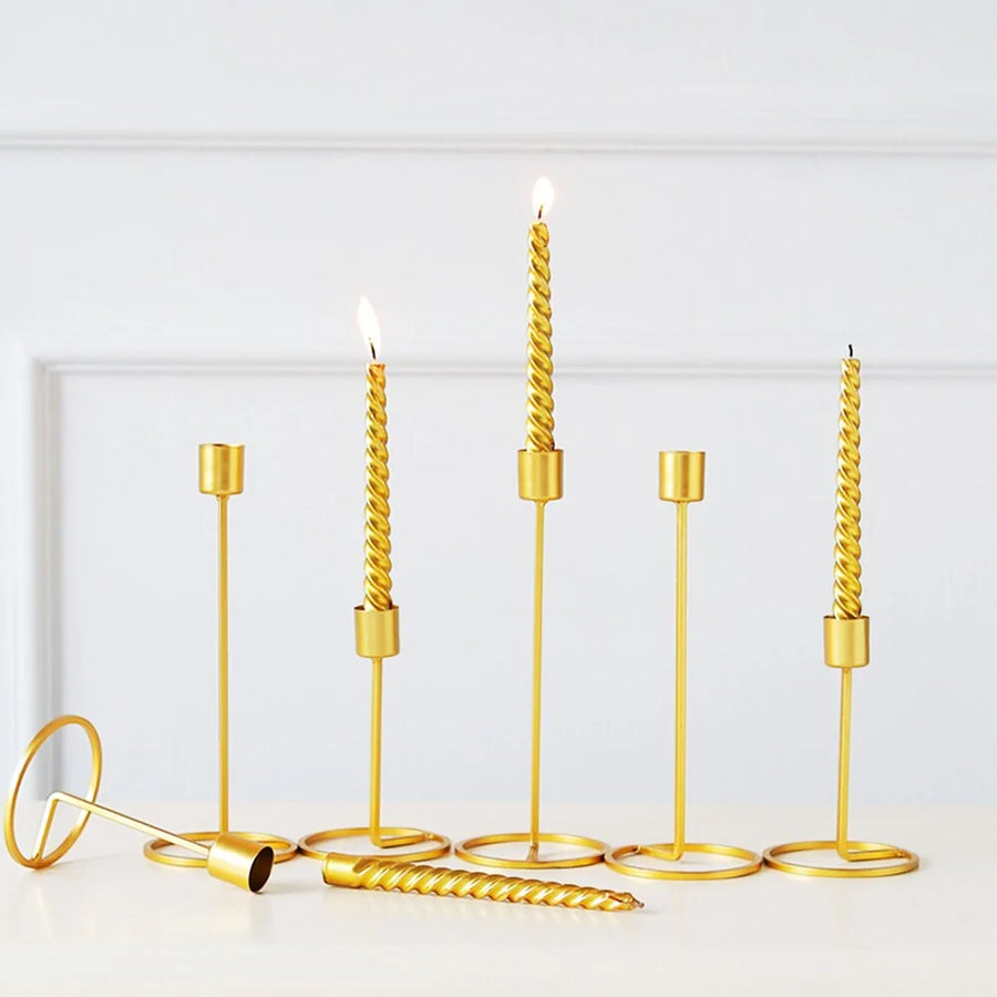 Gold Metal Candle Stick Holder