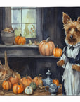 Australian Terrier Pumpkins Memory Foam Kitchen Mat