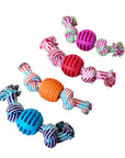 Rope and Rubber Ball Dog Toy