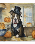 Pit Bull Terrier Pumpkins Memory Foam Kitchen Mat