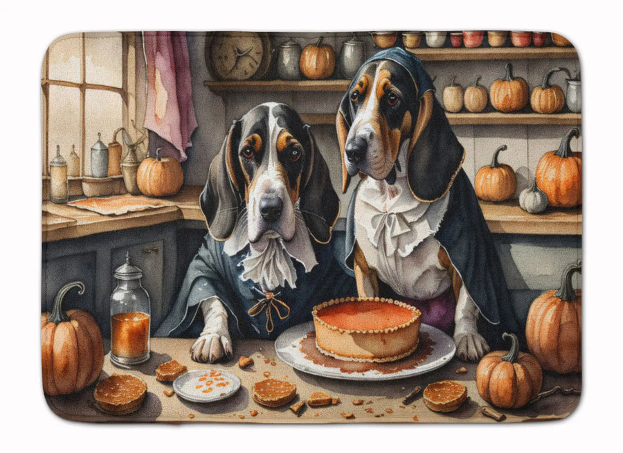 Basset Hound Pumpkins Memory Foam Kitchen Mat