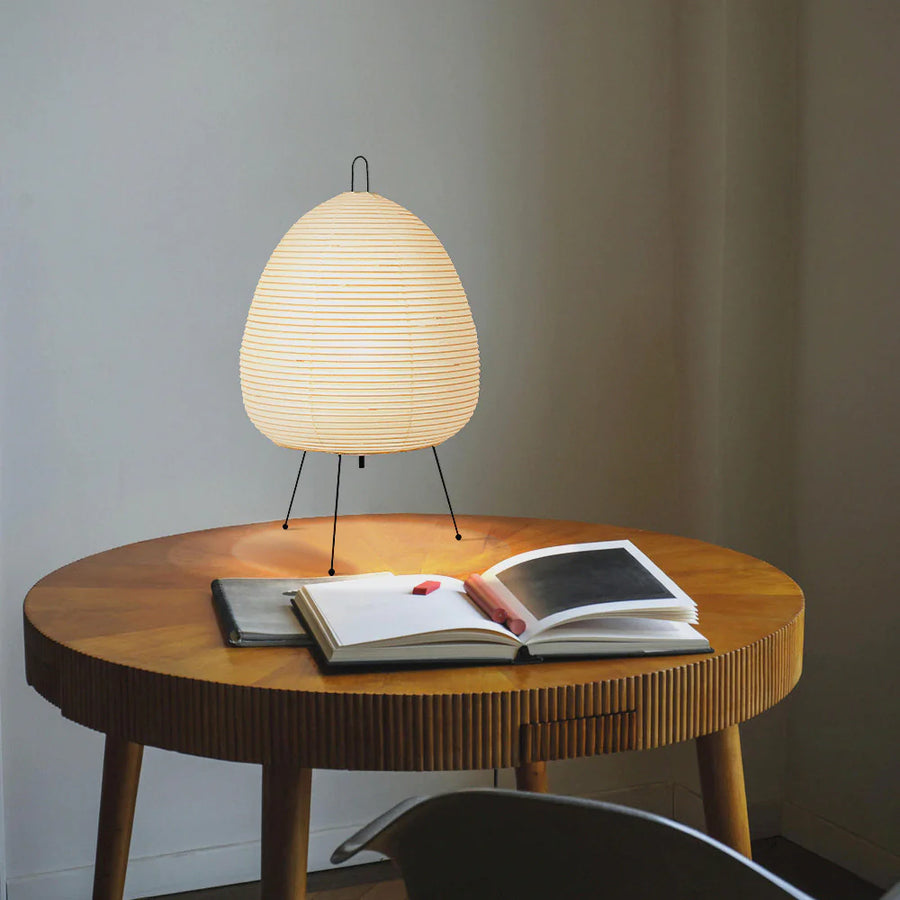 Japanese-Style Rice Paper Table Lamp